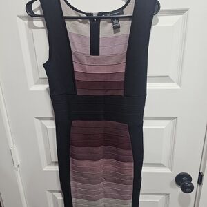 INC International Concepts Sleeveless Ombre Bodycon Dress in Black and Mauve